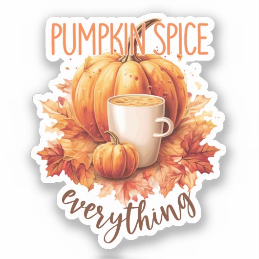 Pumpkin Spice Alles Sticker (Voorkant)