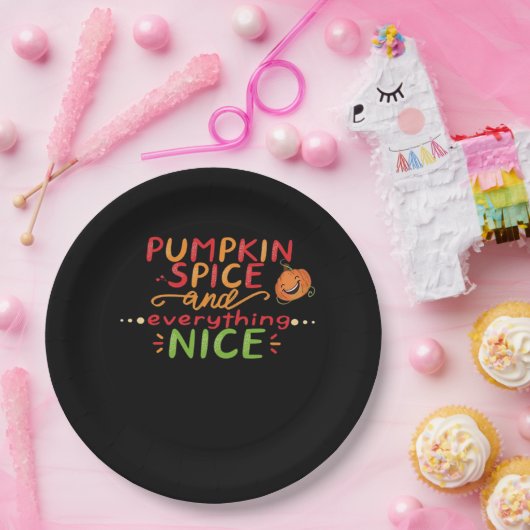 Pumpkin Spice and Everything Leuke slogan Quote Papieren Bordje (Feest)