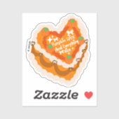 Pumpkin Spice And Everything Nice Heart Cake  Sticker (Vel)