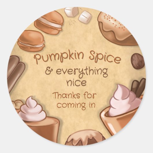 Pumpkin Spice and Everything Nice  Ronde Sticker (Voorkant)