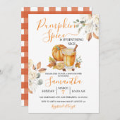 Pumpkin Spice Baby shower en alles mooi Kaart (Voorkant / Achterkant)