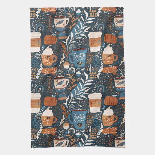 Pumpkin Spice Boho Herfst Theedoek (Verticaal)