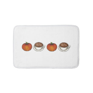 Pumpkin Spice Coffee Latte herfst Oktober Herfst Badmat