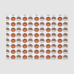 Pumpkin Spice Coffee Latte Tissue Paper Gift Wrap Tissuepapier