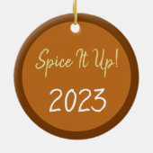 Pumpkin Spice Coffee  look Ceramic Ornament (Achterkant)