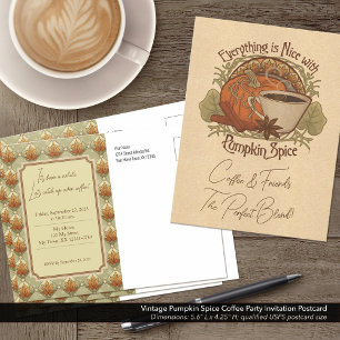 Pumpkin Spice Coffee Party Uitnodiging