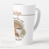 Pumpkin Spice Coffee  Vibe Gepersonaliseerd Latte Mok (Rechterhoek)