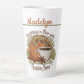 Pumpkin Spice Coffee  Vibe Gepersonaliseerd Latte Mok (Voorkant)