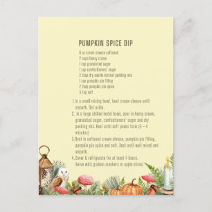 Pumpkin Spice Dip Recipe Briefkaart