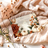Pumpkin Spice Elegance bruiloft RSVP Kaartje