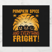 Pumpkin Spice en Alles Fright Sparkling Wijnetiket (Enkel label)