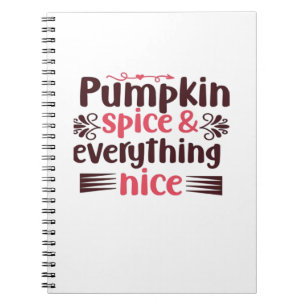 Pumpkin Spice en alles leuk grappig citaat Notitieboek