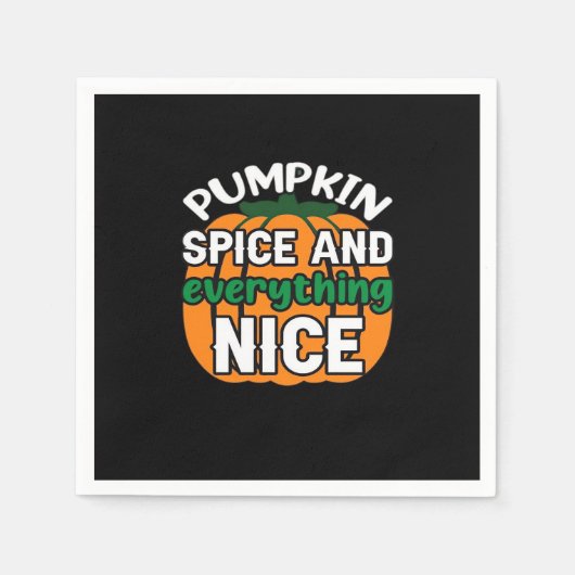 Pumpkin Spice en alles leuk Grappig Quote & SL Servet (Voorkant)