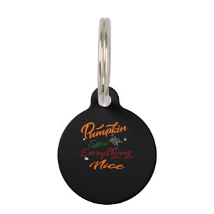 Pumpkin Spice en alles leuke slogan Huisdierpenning
