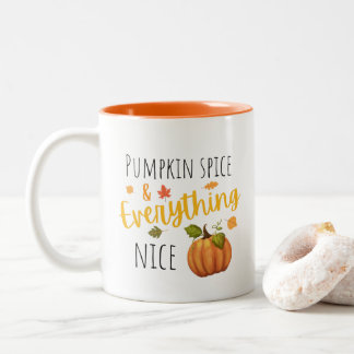 Pumpkin Spice en Alles-Nice-Herfst  Tweekleurige Koffiemok