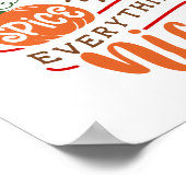 Pumpkin Spice en Alles-Nice Typografie Poster (Hoek)