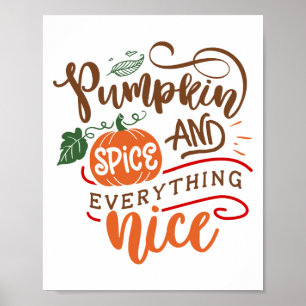 Pumpkin Spice en Alles-Nice Typografie Poster