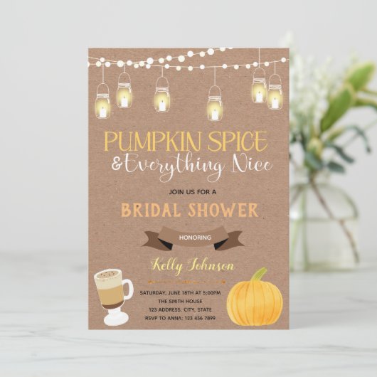 Pumpkin Spice en alles wat in Nice is afgesproken Kaart (Staand voorkant)