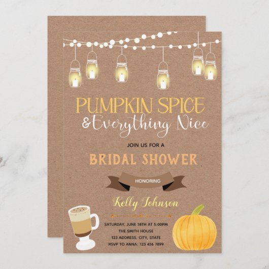 Pumpkin Spice en alles wat in Nice is afgesproken Kaart (Voorkant / Achterkant)