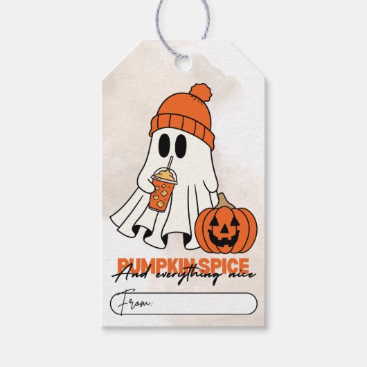 Pumpkin Spice en alles wat leuk is Cadeaulabel (Voorkant)
