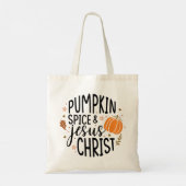 Pumpkin Spice en Jezus Christus Tote Bag (Achterkant)
