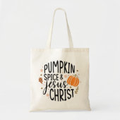 Pumpkin Spice en Jezus Christus Tote Bag (Voorkant)