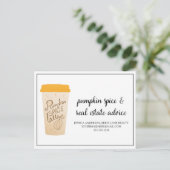 Pumpkin Spice en Real Estate Advice Briefkaart (Staand voorkant)