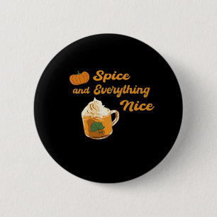 Pumpkin Spice & Everything Leuk Grappig Ronde Button 5,7 Cm