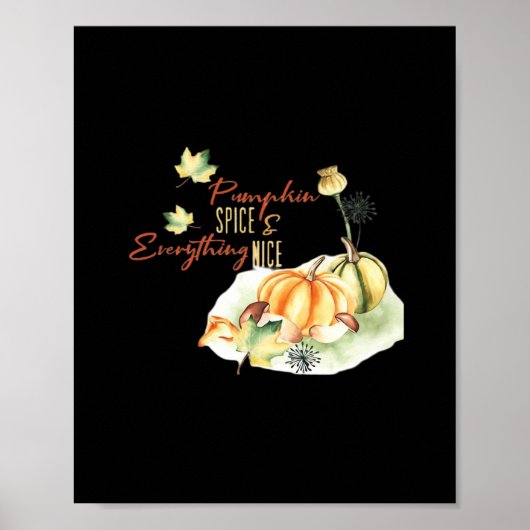 Pumpkin Spice & Everything Leuke Chill Slogan Poster (Voorkant)