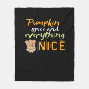 Pumpkin Spice & Everything Leuke Halloween Design Fleece Deken