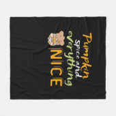 Pumpkin Spice & Everything Leuke Halloween Design Fleece Deken (Voorkant (Horizontaal))