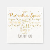 Pumpkin Spice & Everything Leuke Herfst Party Servetten (Voorkant)