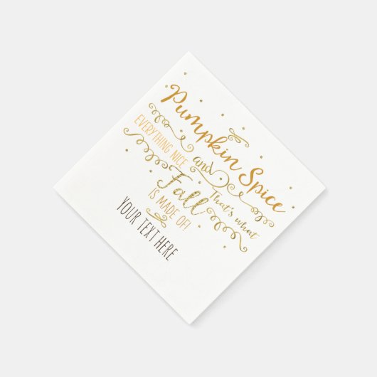 Pumpkin Spice & Everything Leuke Herfst Party Servetten (Hoek)