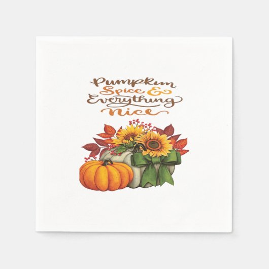 Pumpkin Spice & Everything Leuke Slogan Vibes Servet (Voorkant)