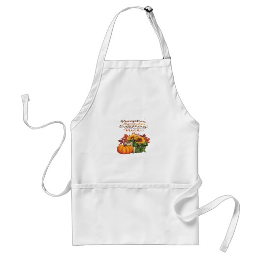 Pumpkin Spice & Everything Leuke Slogan Vibes Standaard Schort (Voorkant)