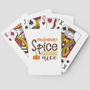 Pumpkin Spice & Everything Leuke Trend Slogan & Qu Pokerkaarten