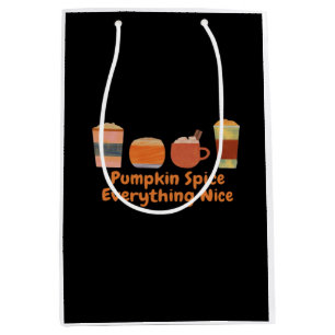 Pumpkin Spice Everything Mooie klassieke Halloween Medium Cadeauzakje
