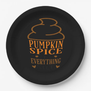 Pumpkin Spice & Everything Mooie Premium Papieren Bordje