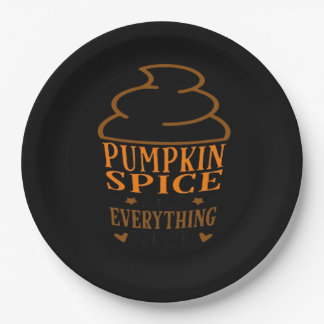 Pumpkin Spice & Everything Mooie Premium Papieren Bordje