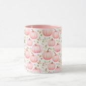 Pumpkin Spice Everything Nice Pink Pattern Fall Mok (Midden)