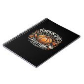 Pumpkin Spice Everything Slogan Quote Notitieboek (Linkerzijde)