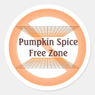 Pumpkin Spice Free Zone Ronde Sticker