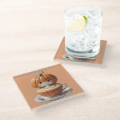 Pumpkin Spice Glazen Onderzetter (Schuin)