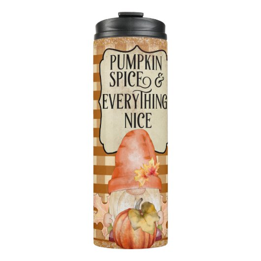Pumpkin Spice Gnome Play Thermosbeker (Voorkant)