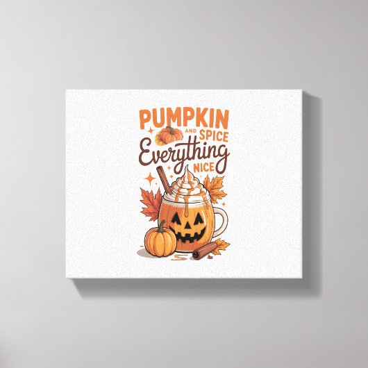 Pumpkin Spice Halloween Canvas Afdruk (Voorkant)
