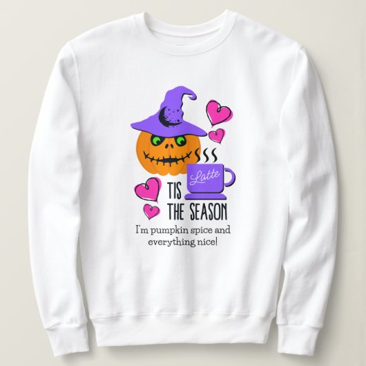  Pumpkin Spice Halloween Sweatshirt (Design voorkant)