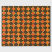 Pumpkin Spice Harlequin Pattern Cadeaupapier (Vlak)