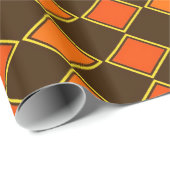Pumpkin Spice Harlequin Pattern Cadeaupapier (Rol Hoek)