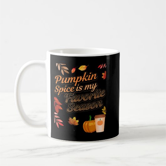 Pumpkin Spice is my Favorite Season Autumn Leaves  Koffiemok (Links)