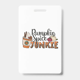 Pumpkin Spice Junkie Herfst Badge